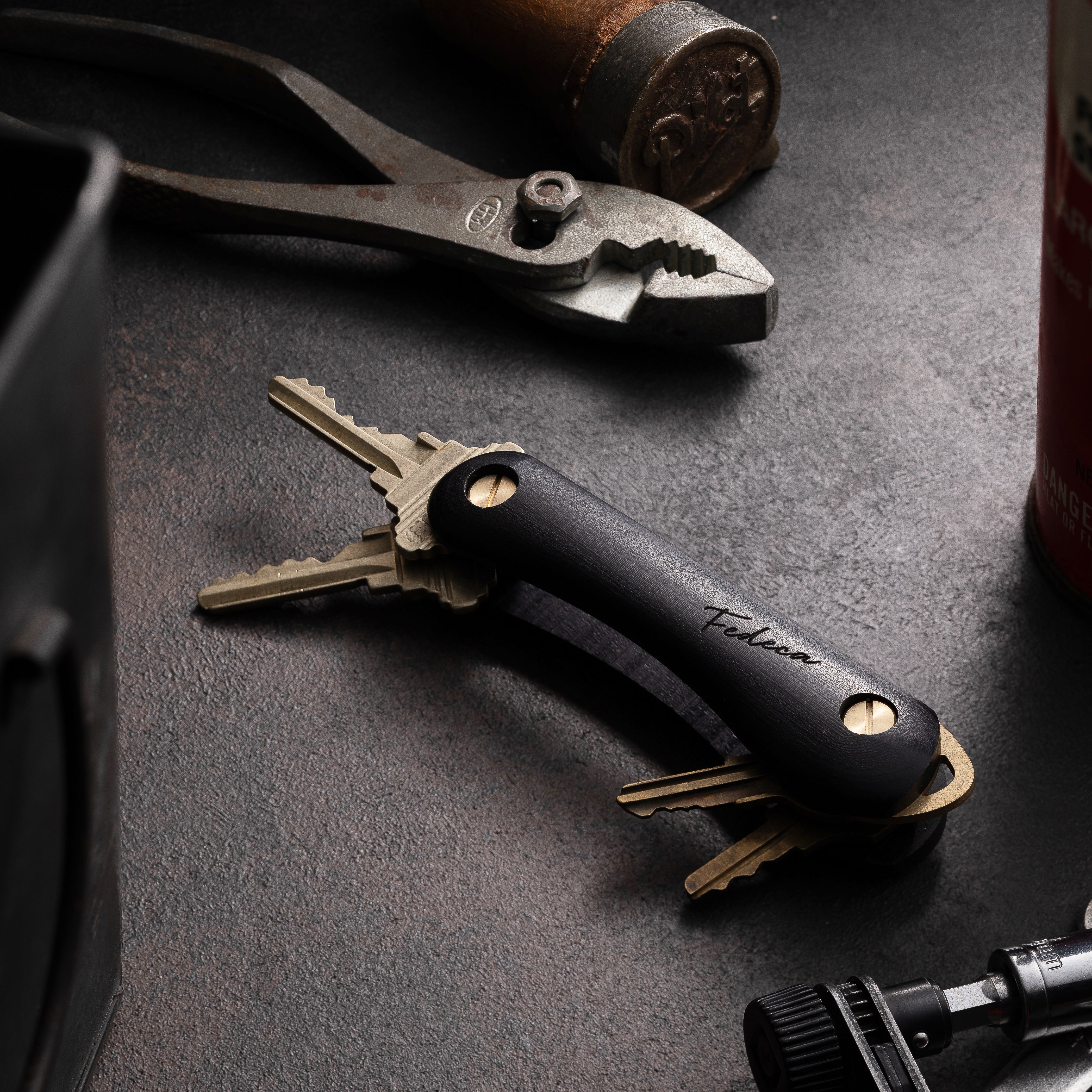 【強化木】FEDECA キーオーガナイザー プレーンブラック 5,500円