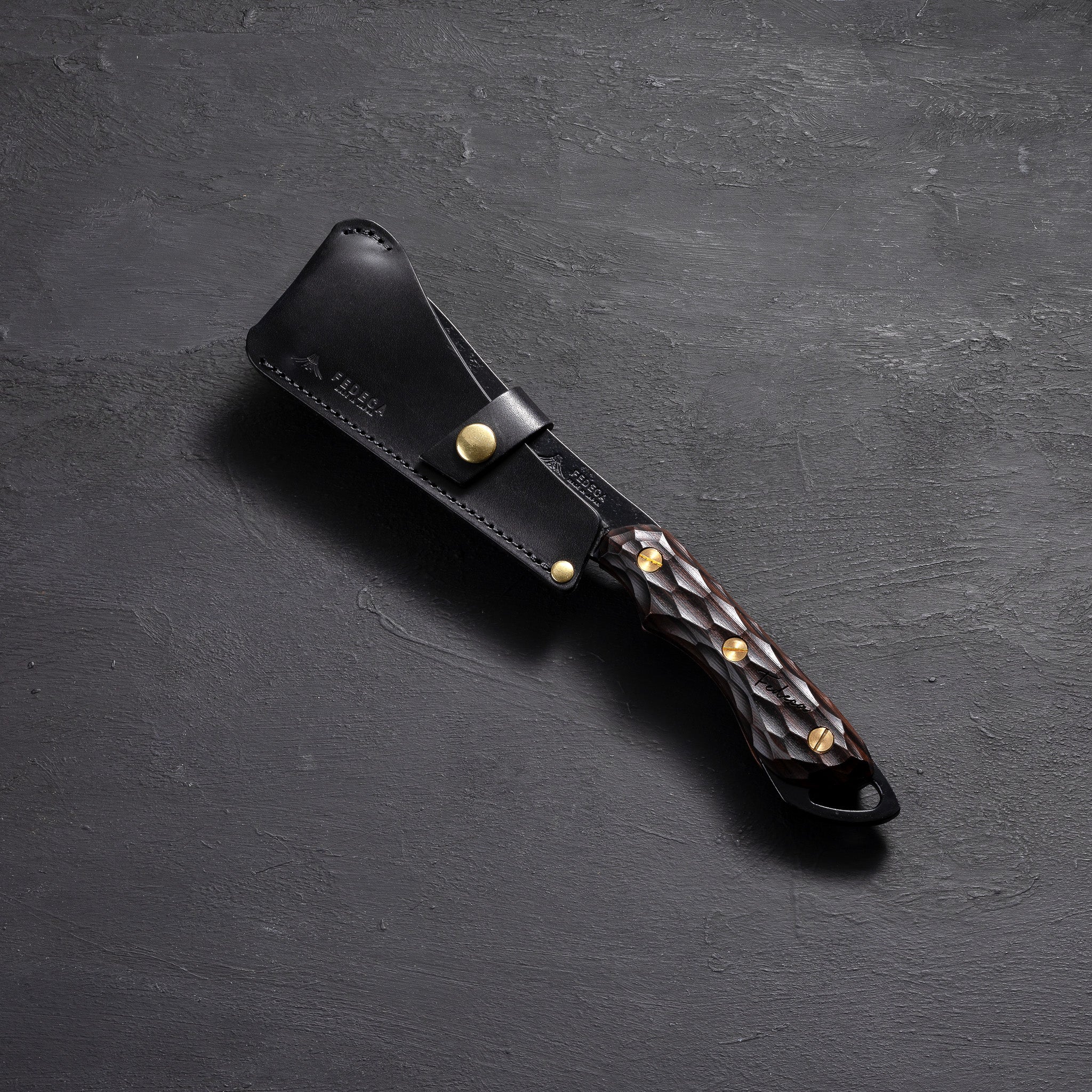 【天然木】鍛造バトニング鉈 名栗黒檀 18,700円