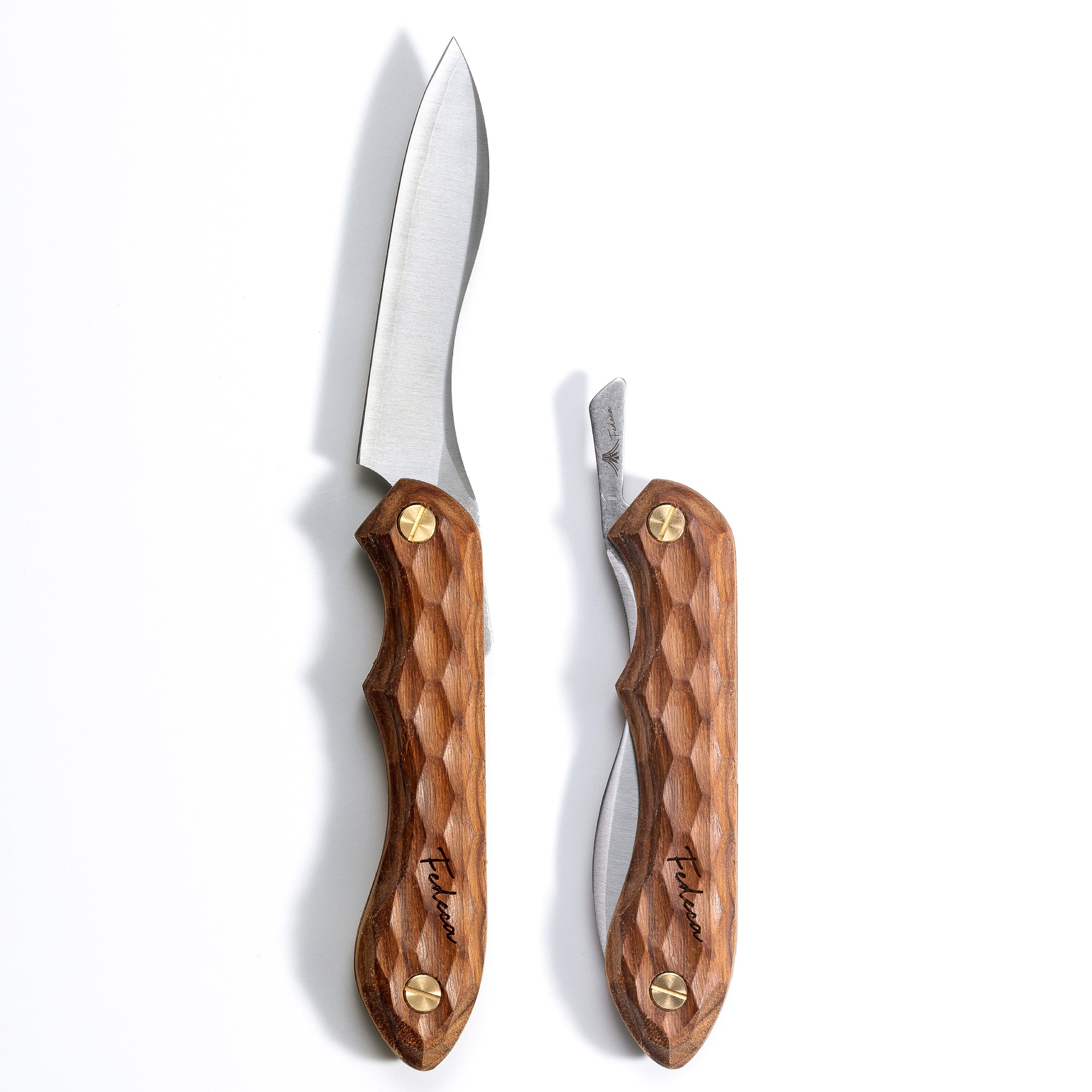 天然木】折畳式料理ナイフ 名栗ビルマチーク 9,900円 