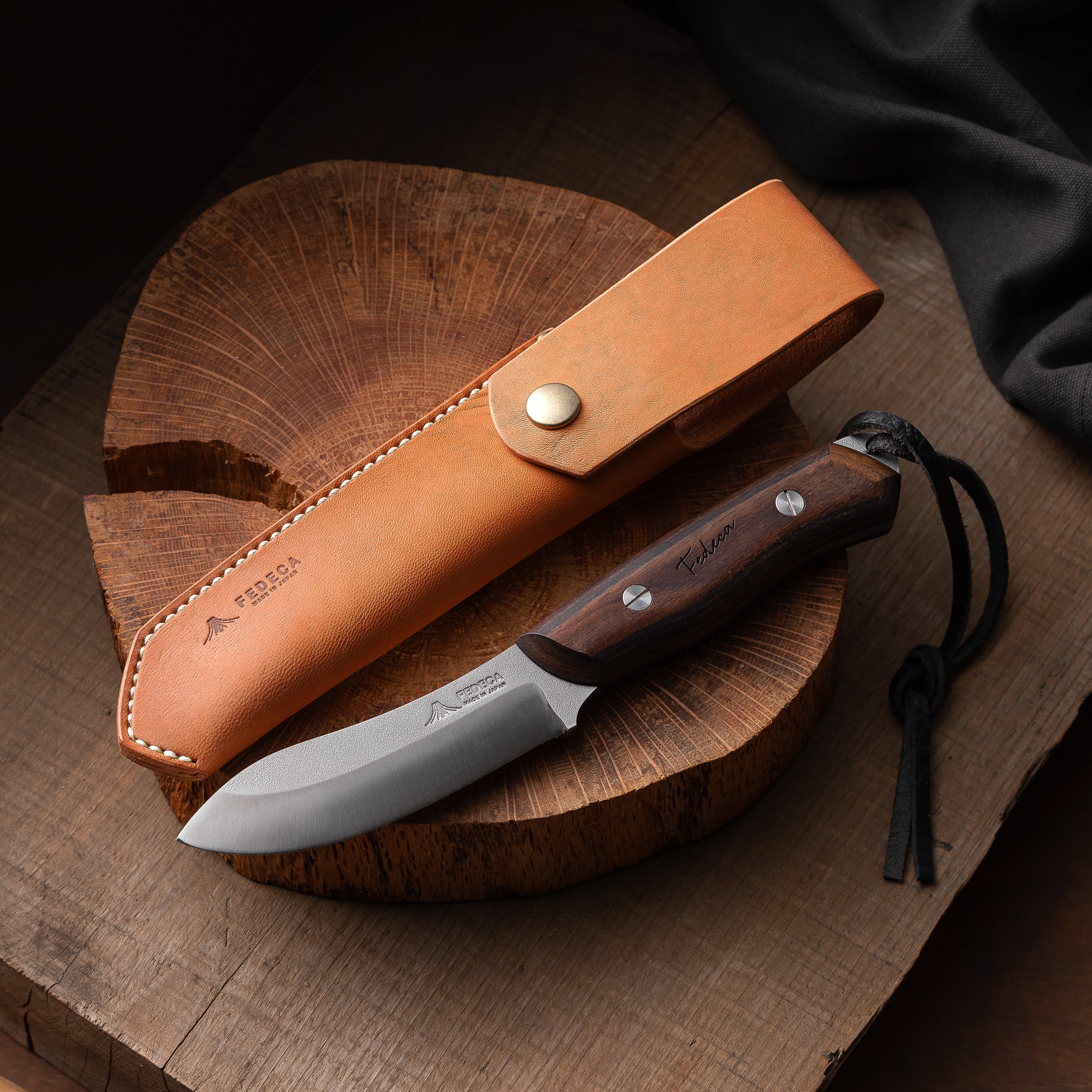 【新品未・使用】FEDECA BUSH CRAFT KNIFE 専用ケース付き FEDECAブッシュクラフトナイフ フルカバーシース